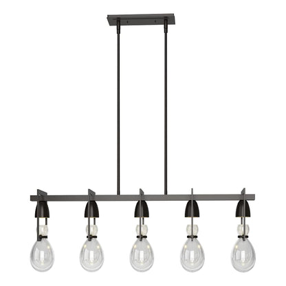 Hubbardton Forge New Traditional 5 Light 41" Wide Linear Chandelier