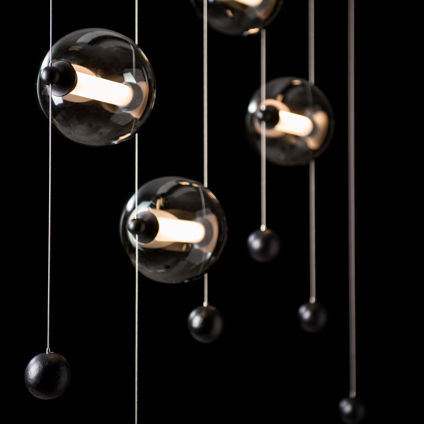Abacus 41" Wide LED Suspension Multi Light Pendant