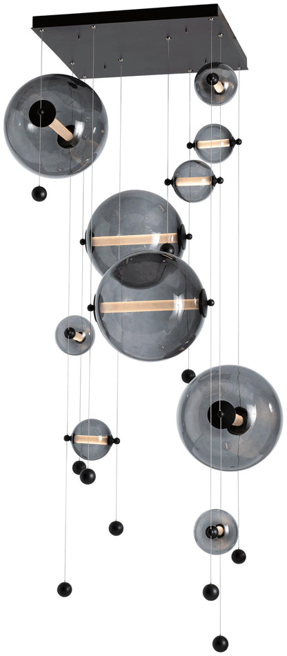 Abacus 36" Wide LED Suspension Multi Light Pendant