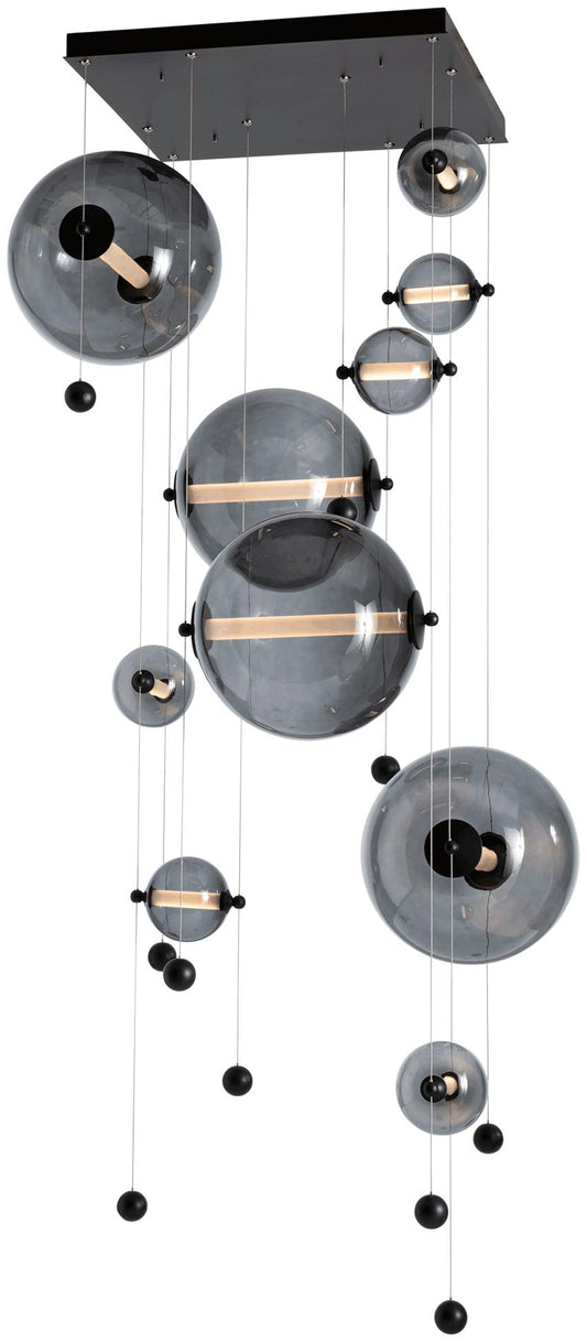 Abacus 36" Wide LED Suspension Multi Light Pendant