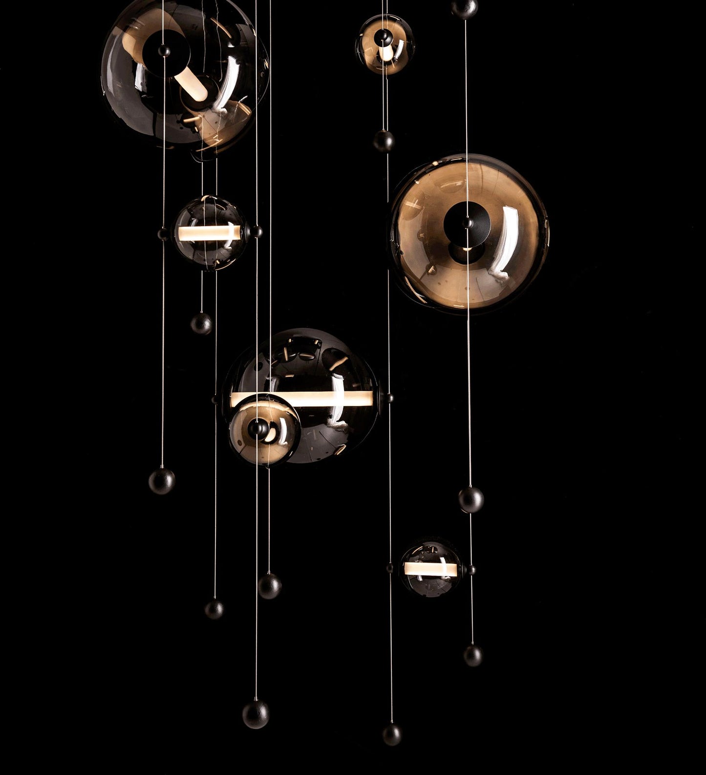 Abacus 36" Wide LED Suspension Multi Light Pendant