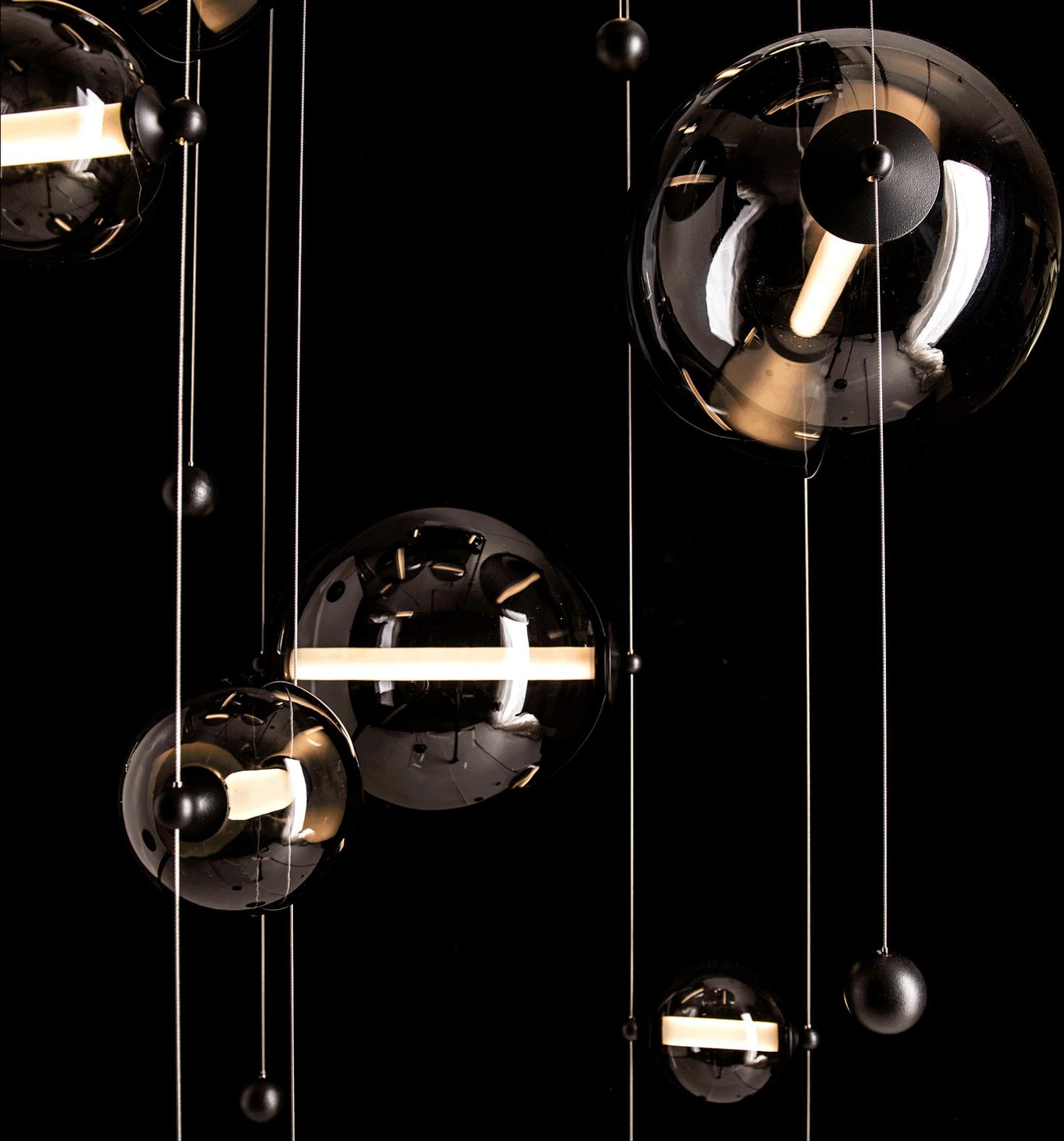 Abacus 36" Wide LED Suspension Multi Light Pendant