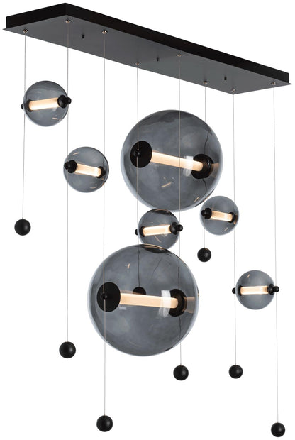 Abacus 49" Wide LED Suspension Multi Light Pendant