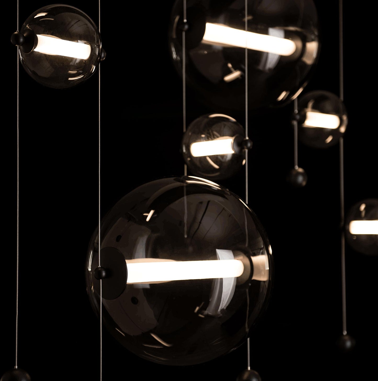 Abacus 49" Wide LED Suspension Multi Light Pendant