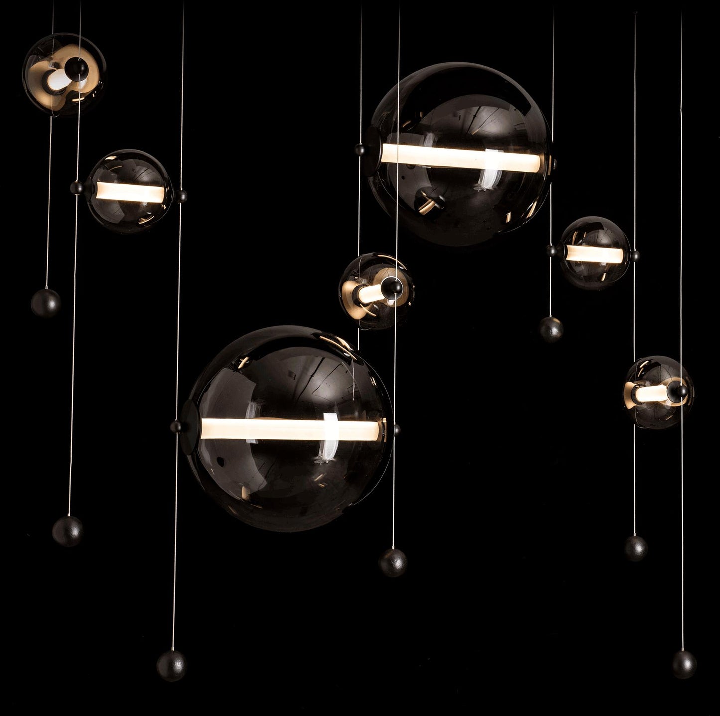 Abacus 49" Wide LED Suspension Multi Light Pendant