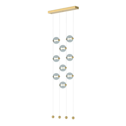 Abacus 22" Wide LED Suspension Multi Light Pendant