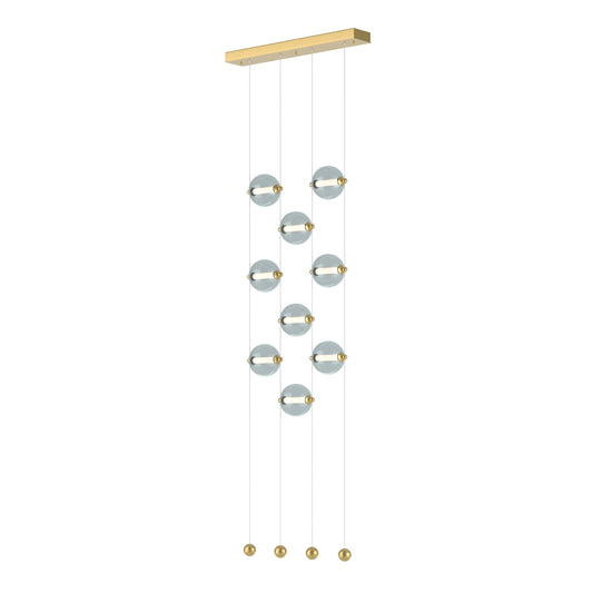 Abacus 22" Wide LED Suspension Multi Light Pendant
