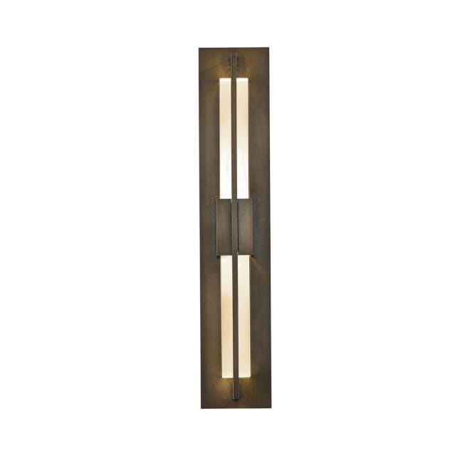 Double Axis 2 Light 24" Tall LED Outdoor Wall Sconce with Customizable Glass Shade