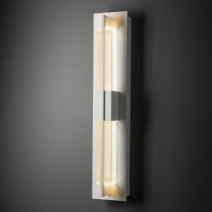 Hubbardton Forge Double Axis 2 Light 24" Tall LED Outdoor Wall Sconce with Customizable Glass Shade