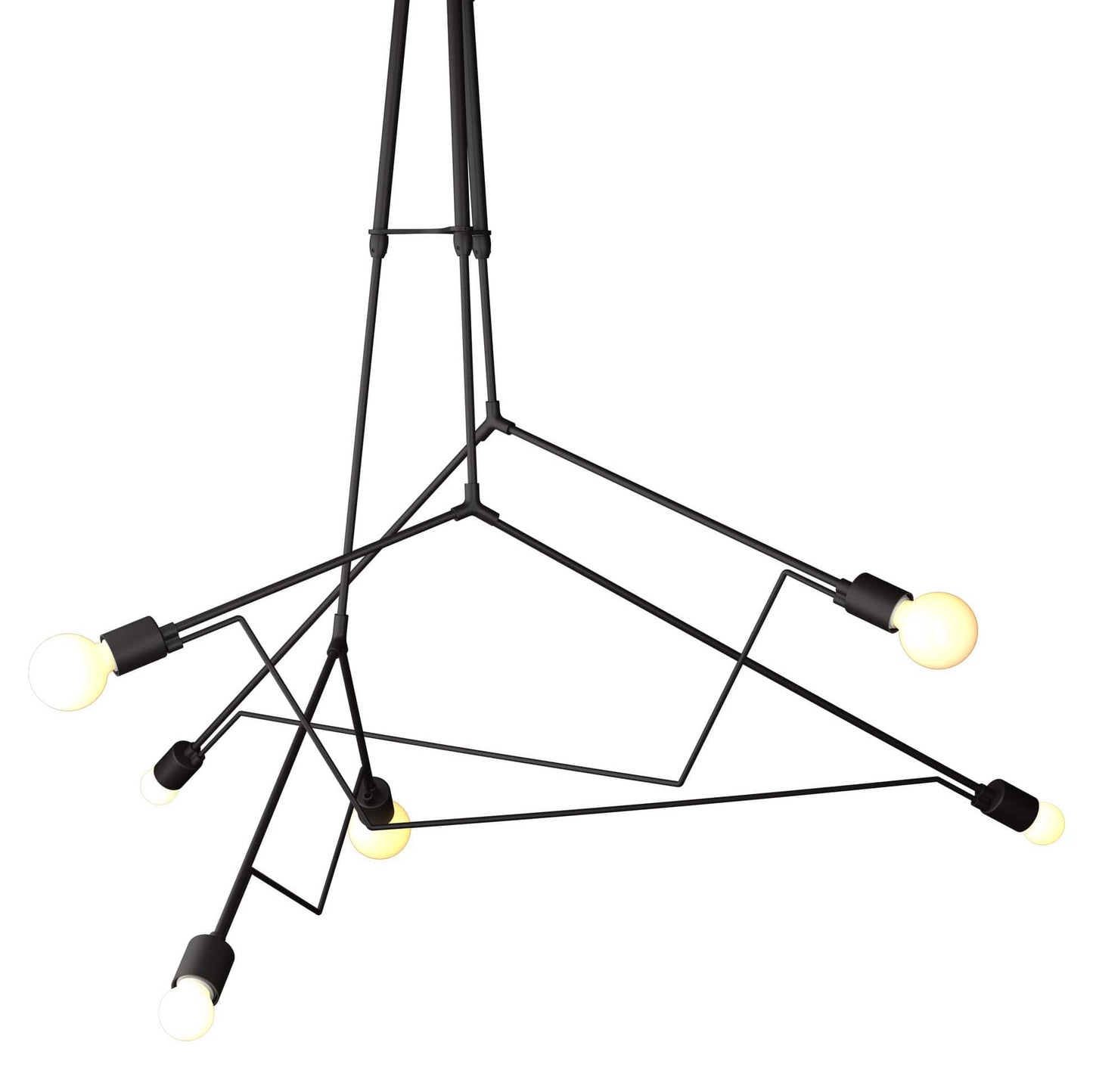 Divergence 6 Light 55" Wide Outdoor Abstract Multi Light Pendant