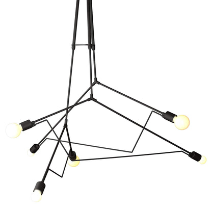 Divergence 6 Light 55" Wide Outdoor Abstract Multi Light Pendant