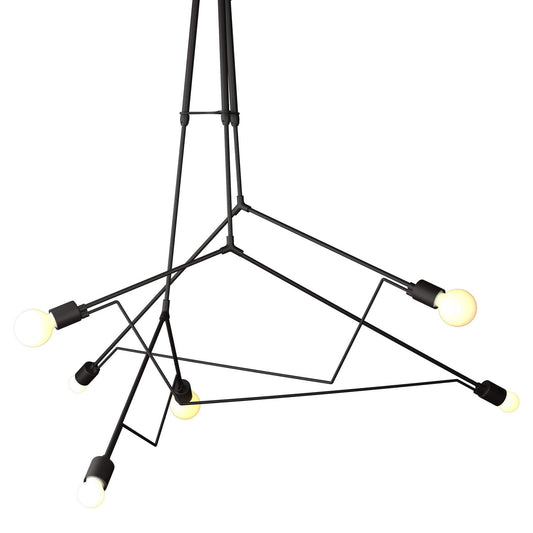 Divergence 6 Light 55" Wide Outdoor Abstract Multi Light Pendant