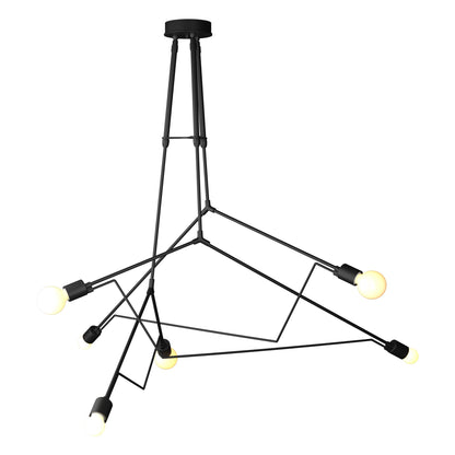 Divergence 6 Light 55" Wide Outdoor Abstract Multi Light Pendant