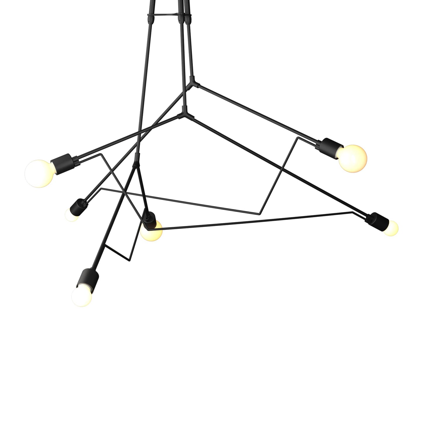 Divergence 6 Light 55" Wide Outdoor Abstract Multi Light Pendant