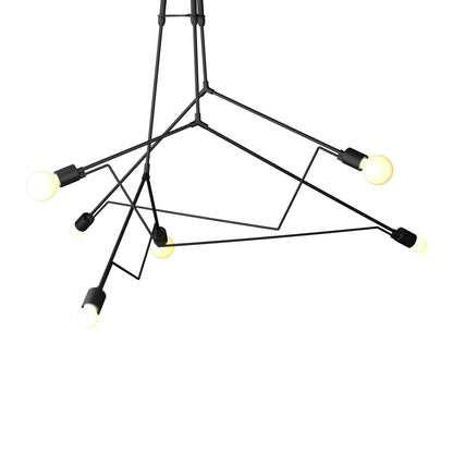 Divergence 6 Light 55" Wide Outdoor Abstract Multi Light Pendant