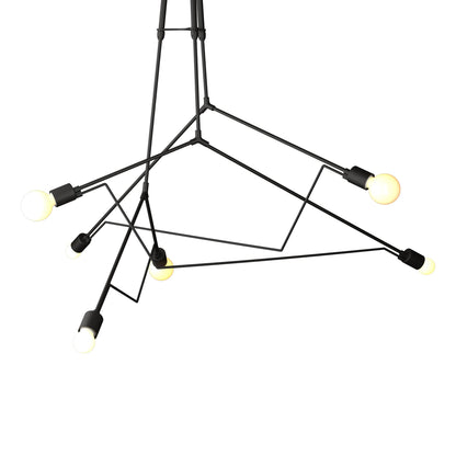 Divergence 6 Light 55" Wide Outdoor Abstract Multi Light Pendant