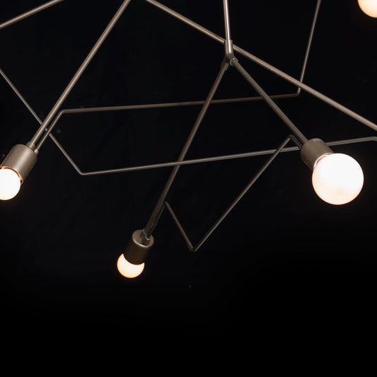 Divergence 6 Light 55" Wide Outdoor Abstract Multi Light Pendant