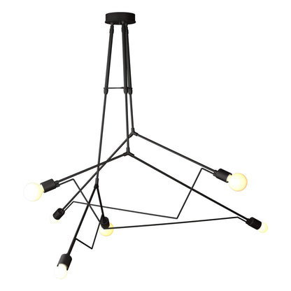 Divergence 6 Light 55" Wide Outdoor Abstract Multi Light Pendant