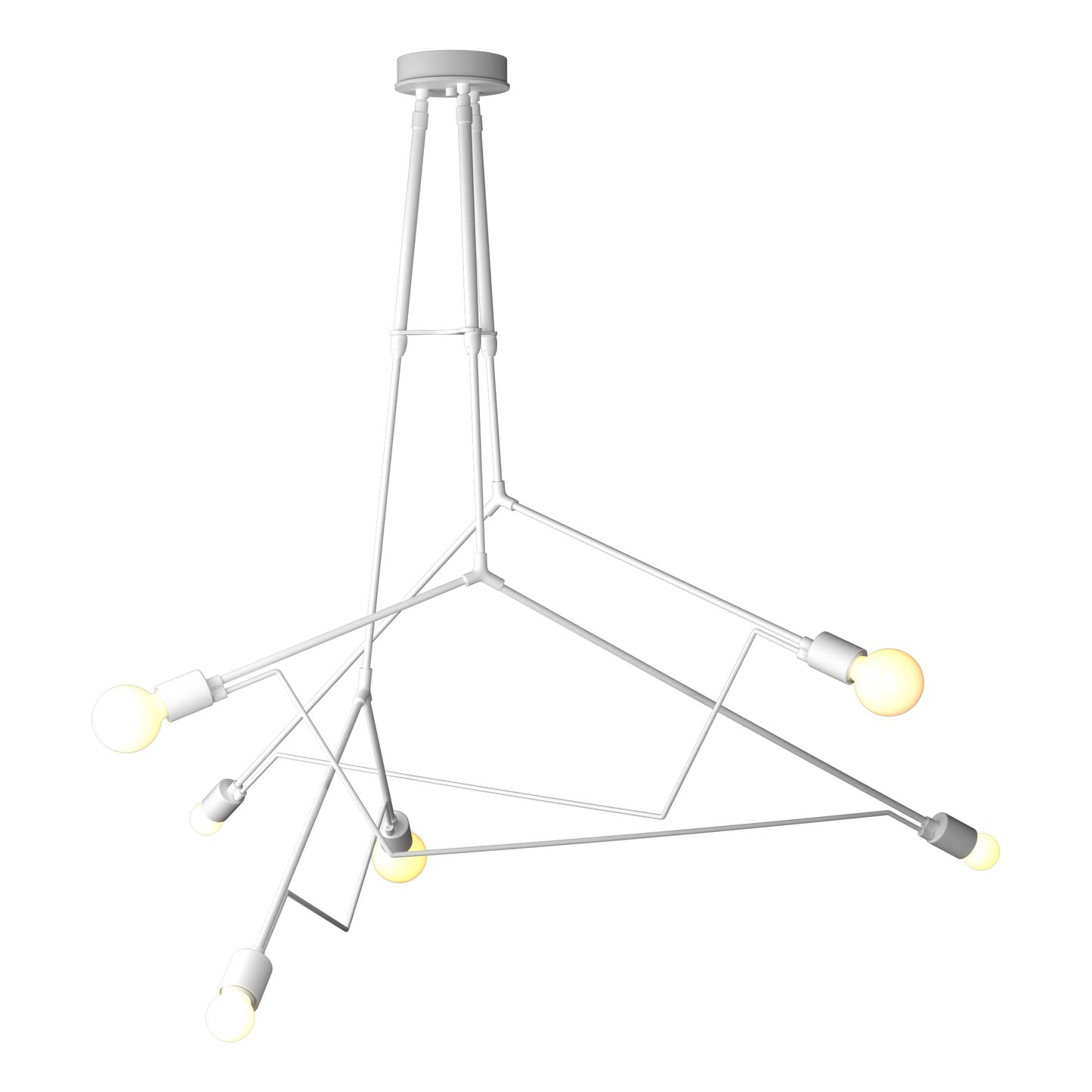 Divergence 6 Light 55" Wide Outdoor Abstract Multi Light Pendant