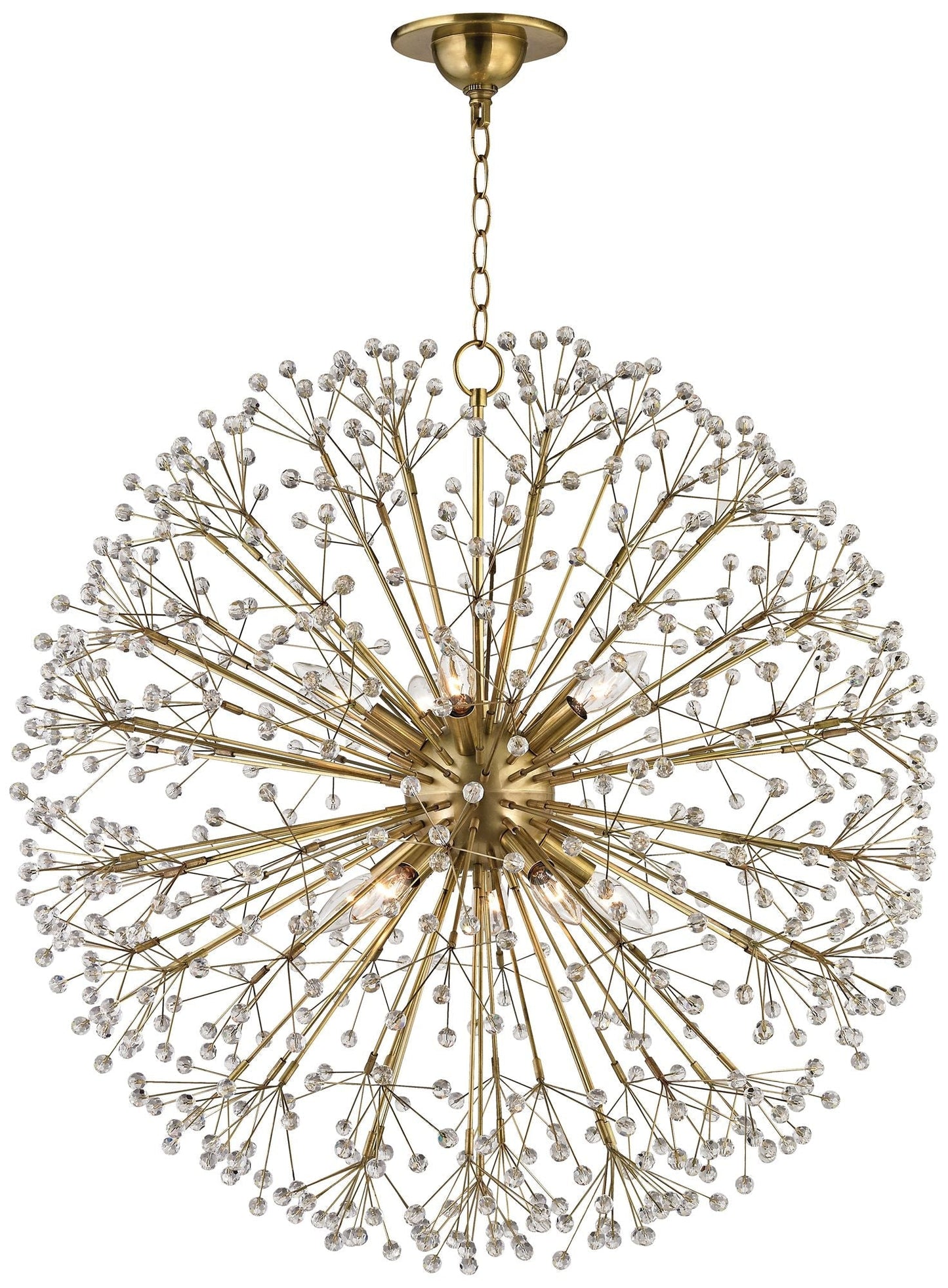 Hudson Valley Dunkirk 30" Wide Aged Brass Chandelier