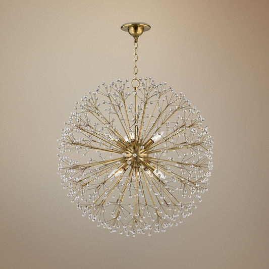 Hudson Valley Dunkirk 30" Wide Aged Brass Chandelier