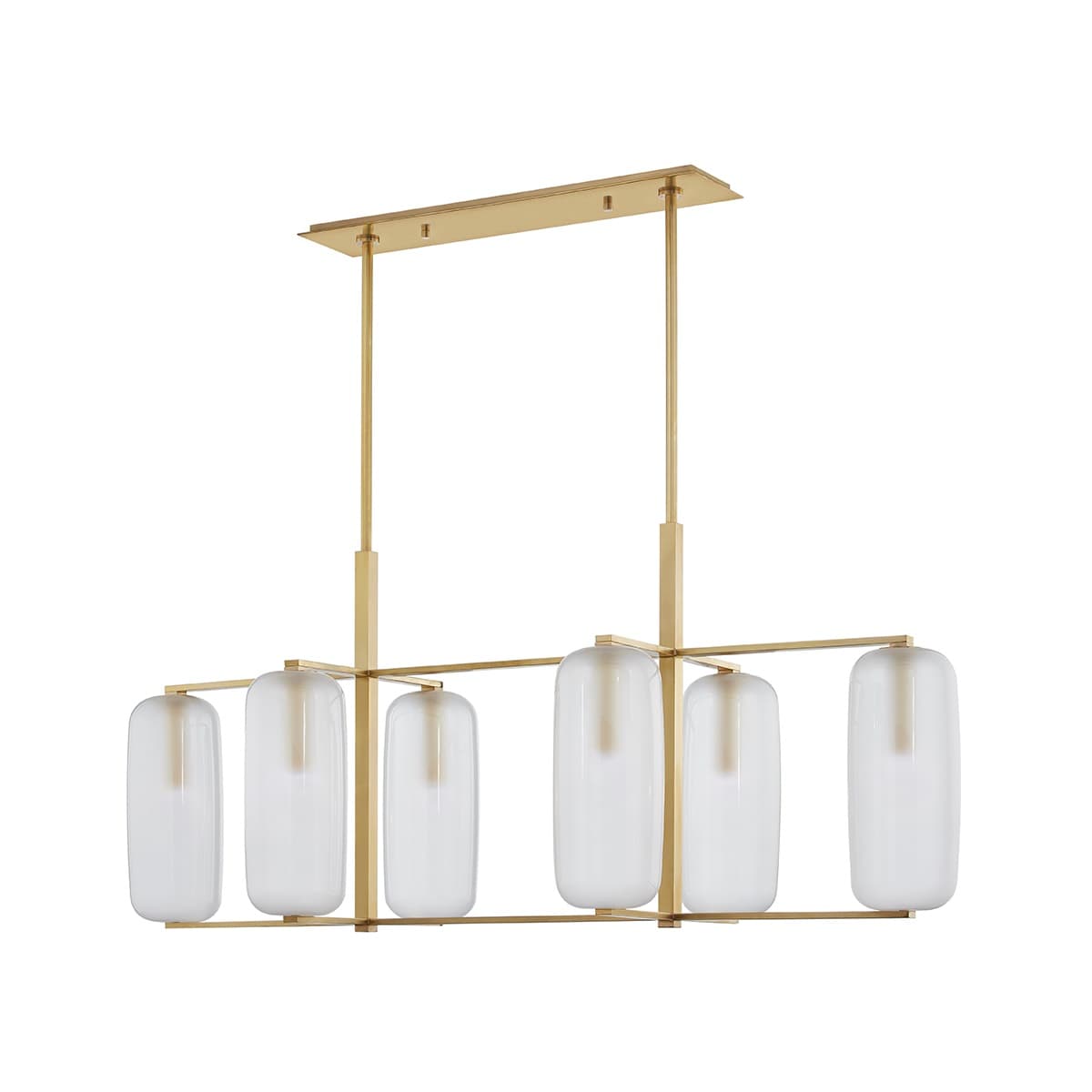 Pebble 6 Light 53" Wide Abstract Chandelier