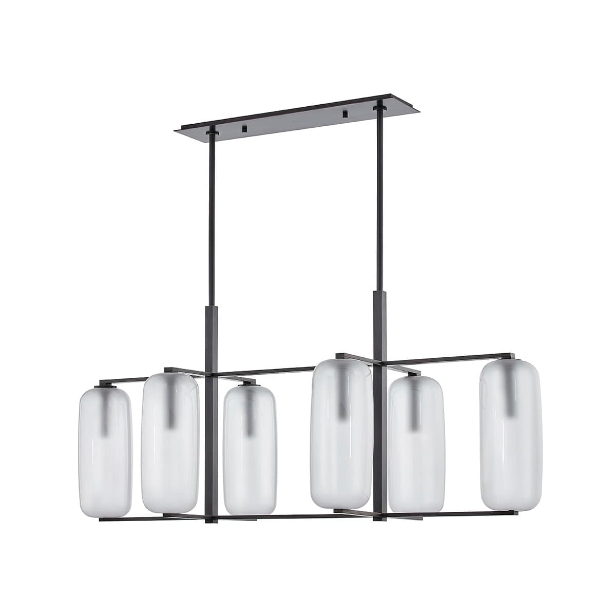 Pebble 6 Light 53" Wide Abstract Chandelier