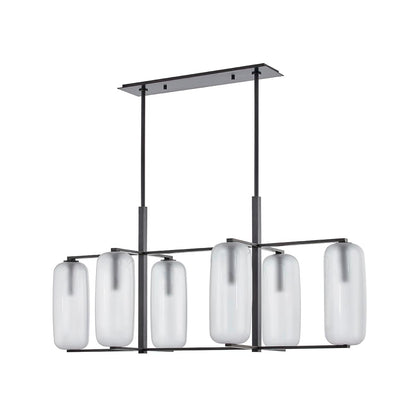 Pebble 6 Light 53" Wide Abstract Chandelier