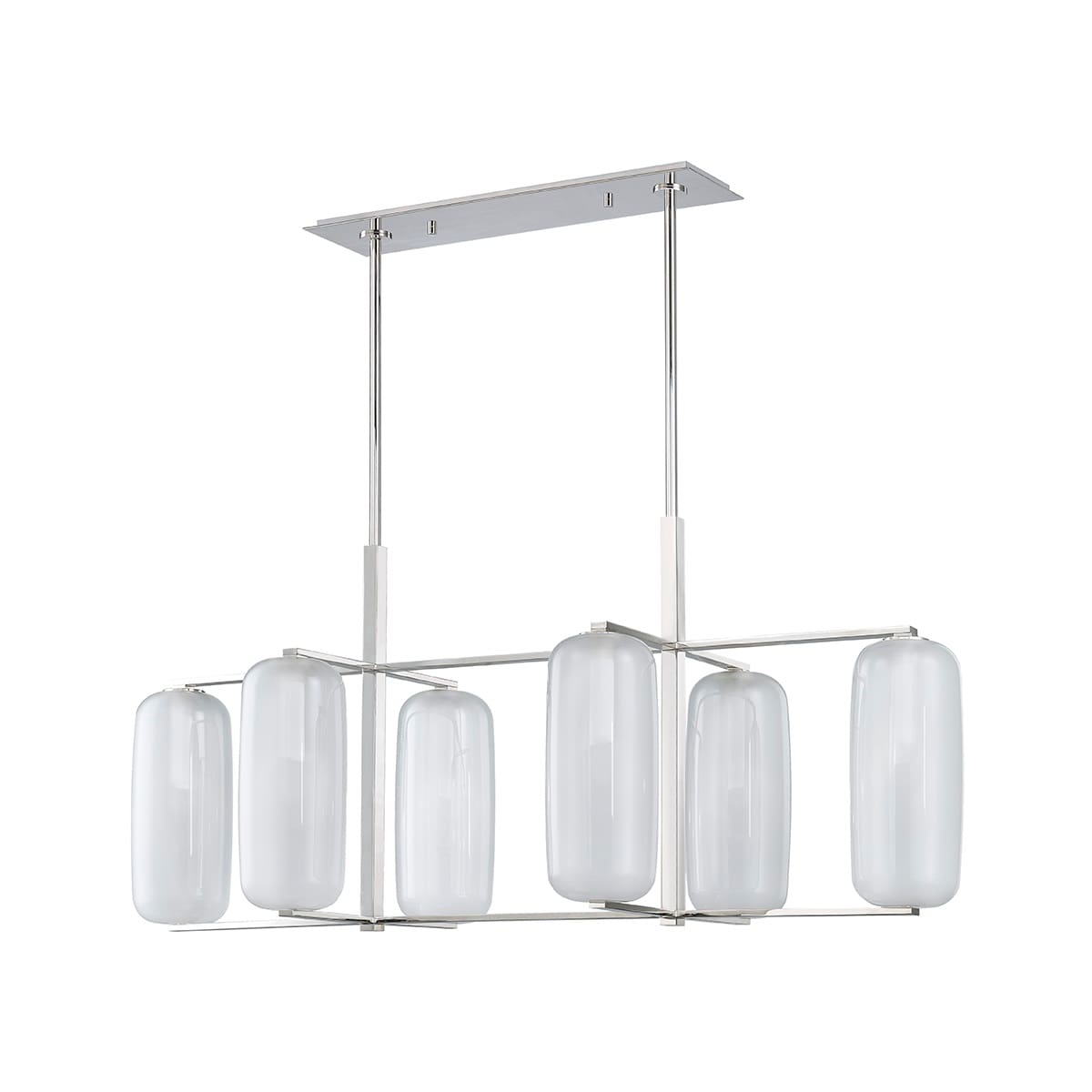 Pebble 6 Light 53" Wide Abstract Chandelier