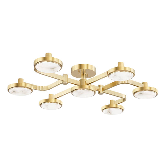 Meander 6 Light 29" Wide LED Semi-Flush Ceiling Fixture