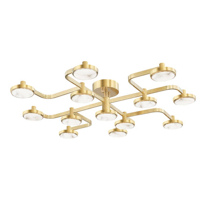 Meander 13 Light 43" Wide LED Semi-Flush Ceiling Fixture
