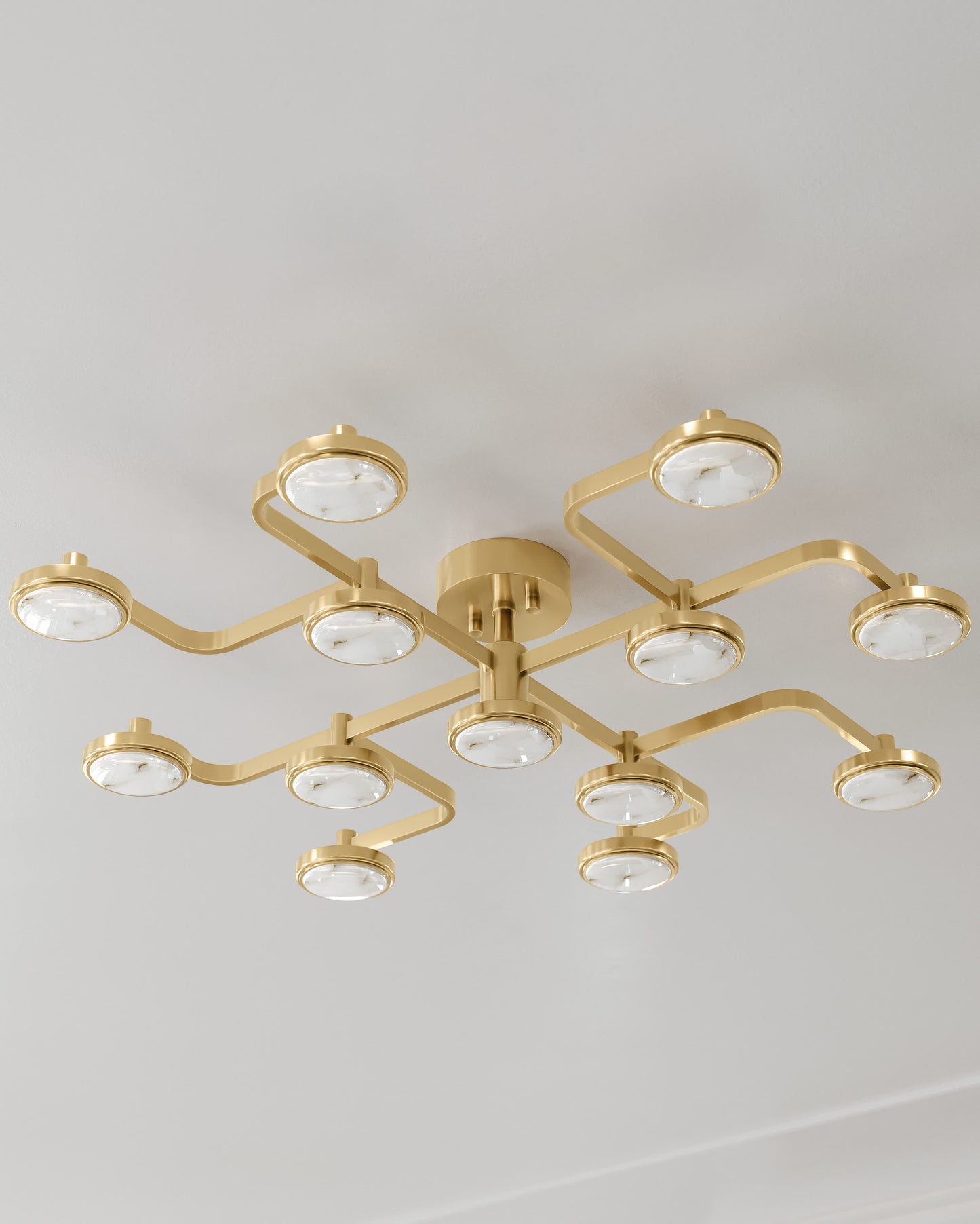 Meander 13 Light 43" Wide LED Semi-Flush Ceiling Fixture