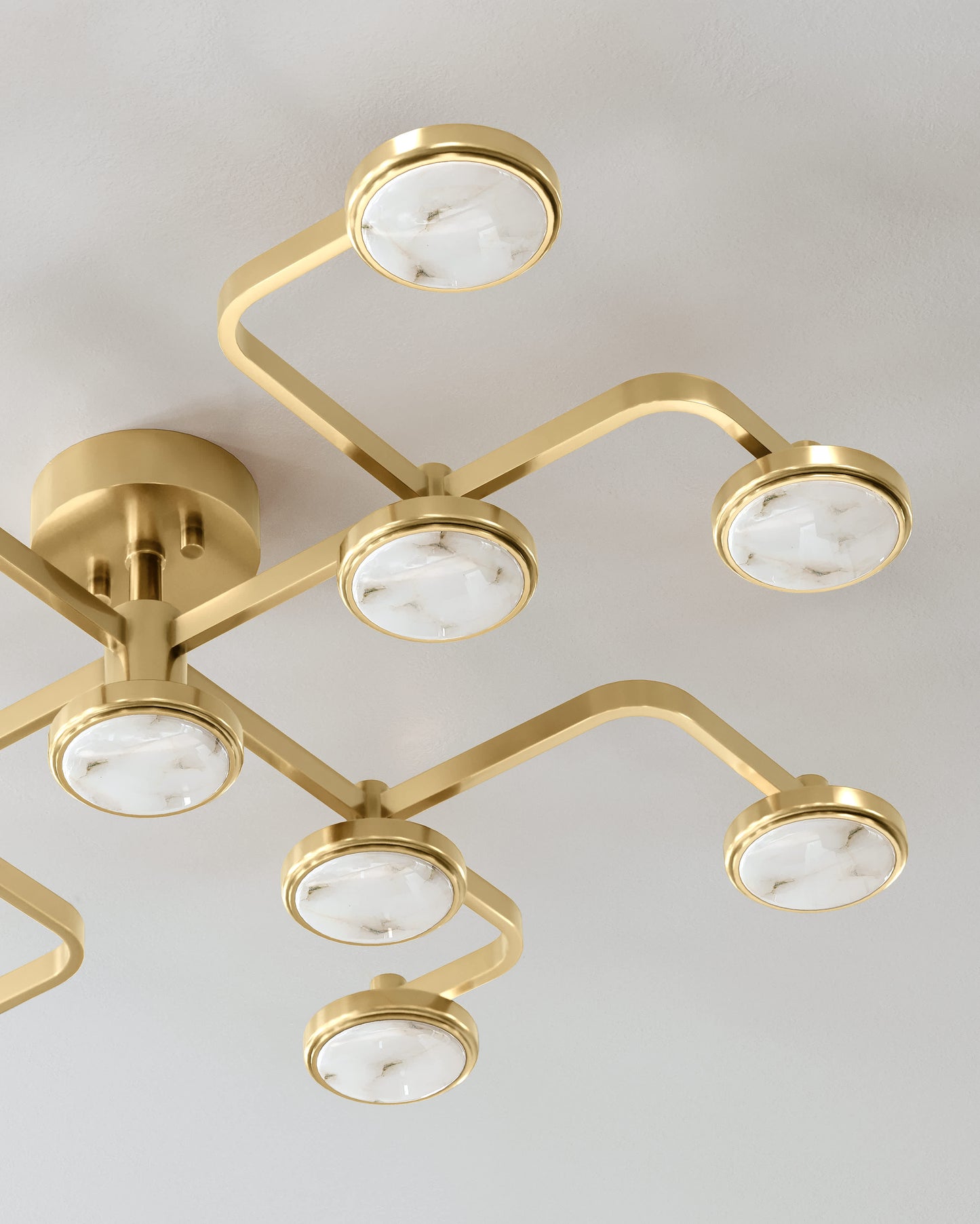 Meander 13 Light 43" Wide LED Semi-Flush Ceiling Fixture