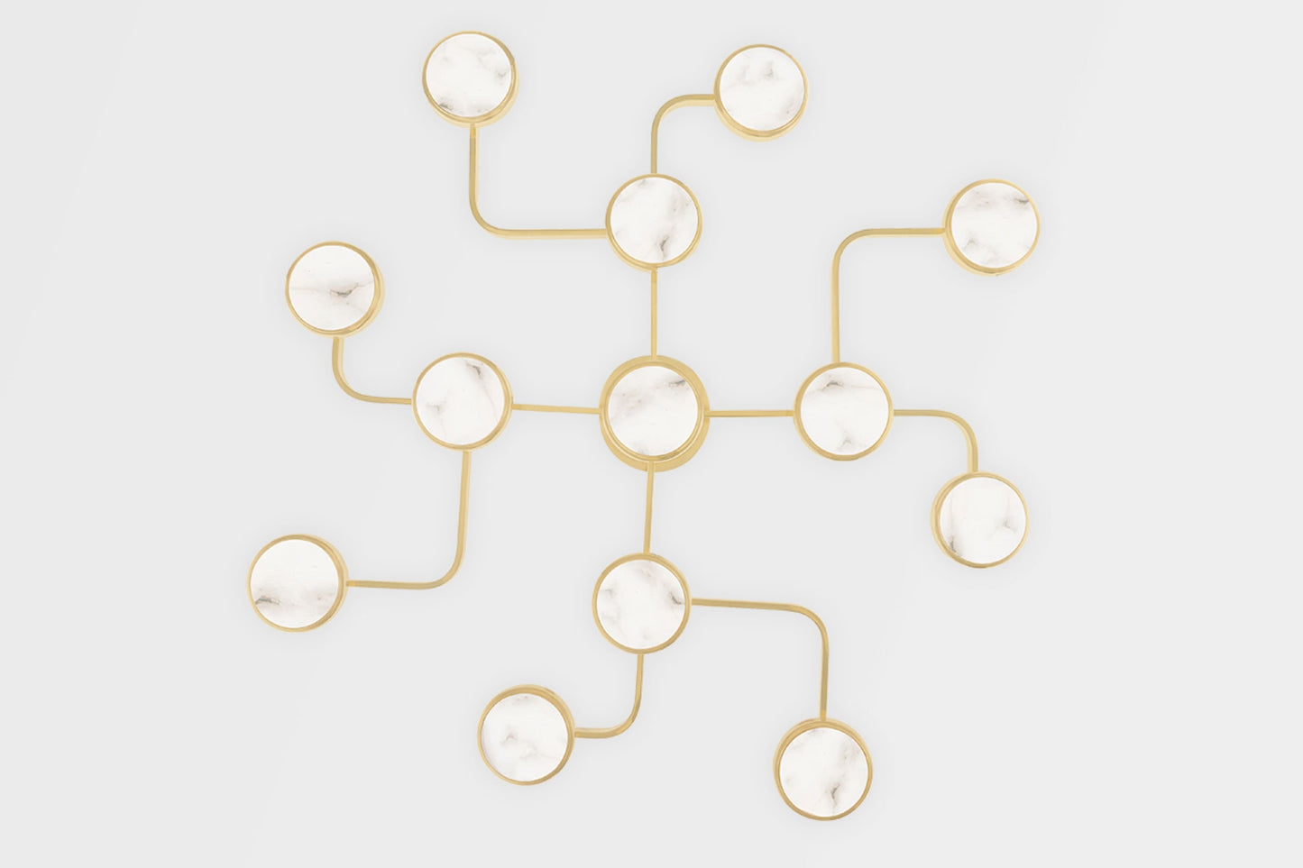 Meander 13 Light 43" Wide LED Semi-Flush Ceiling Fixture