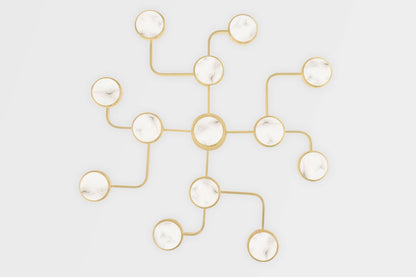 Meander 13 Light 43" Wide LED Semi-Flush Ceiling Fixture