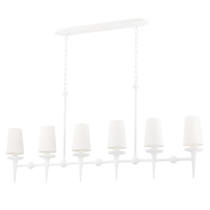Torch 6 Light 58" Wide Linear Chandelier