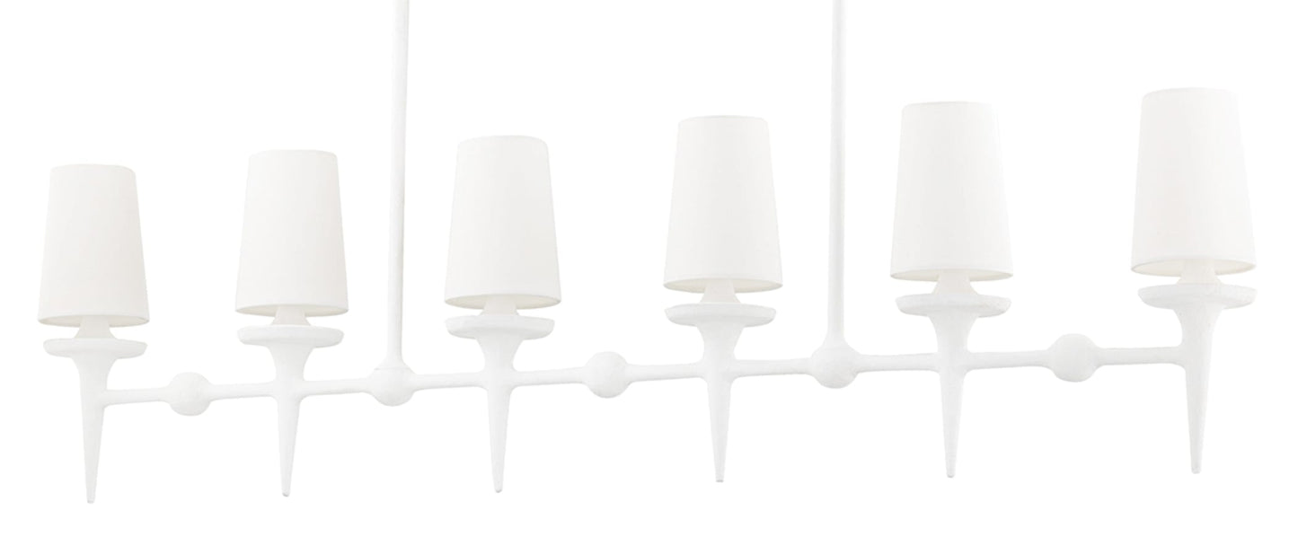 Torch 6 Light 58" Wide Linear Chandelier
