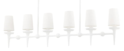 Torch 6 Light 58" Wide Linear Chandelier