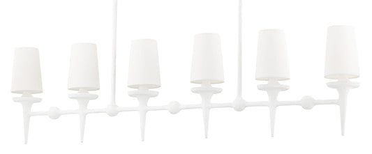Torch 6 Light 58" Wide Linear Chandelier
