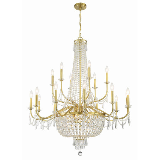 Haywood 40'' Aged Brass Chandelier Gold 40"W x 46"H x 40"D