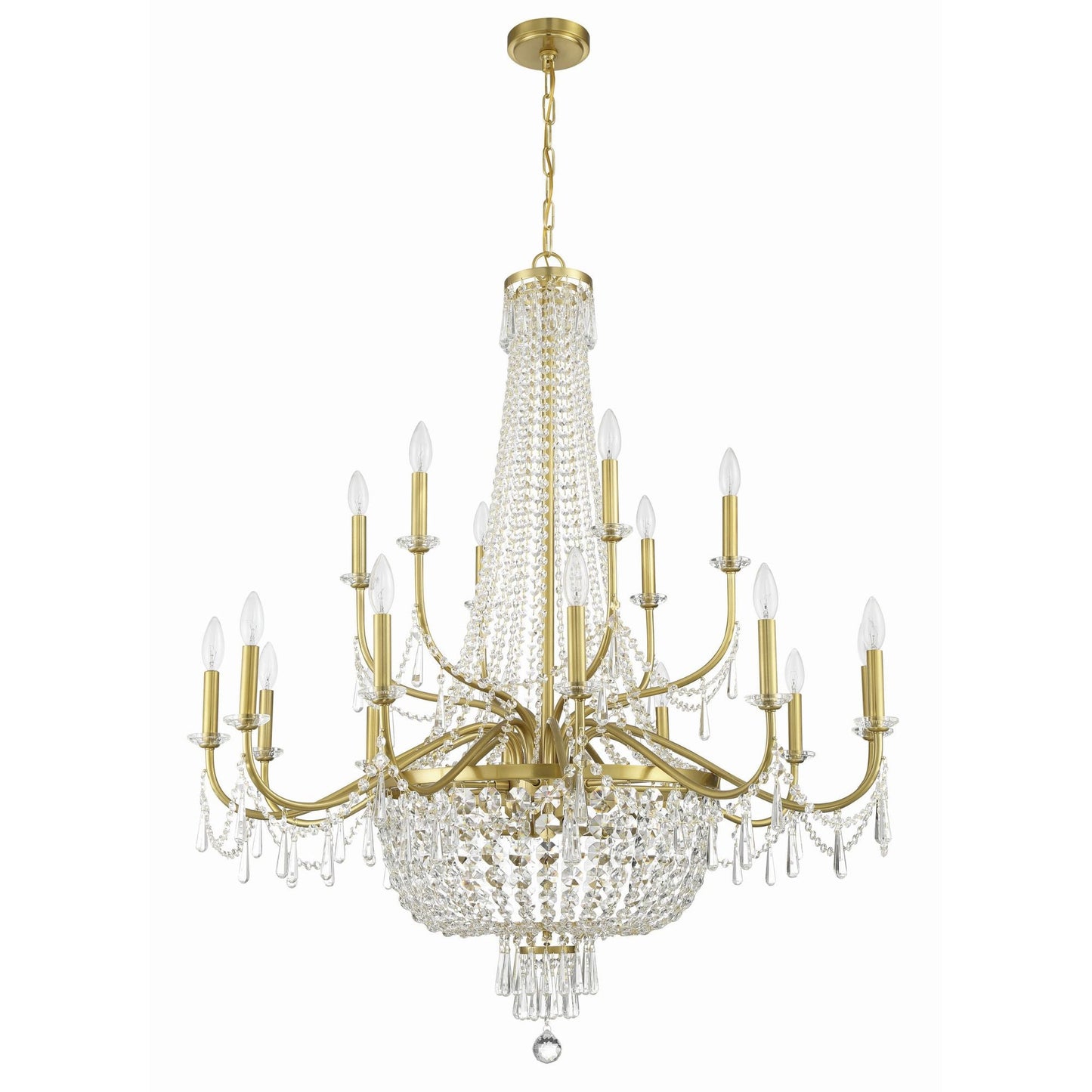 Haywood 40'' Aged Brass Chandelier Gold 40"W x 46"H x 40"D