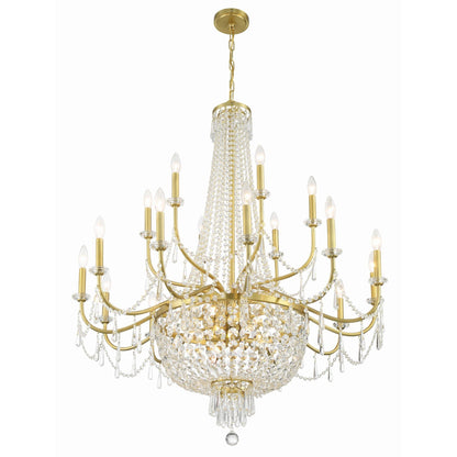 Haywood 40'' Aged Brass Chandelier Gold 40"W x 46"H x 40"D