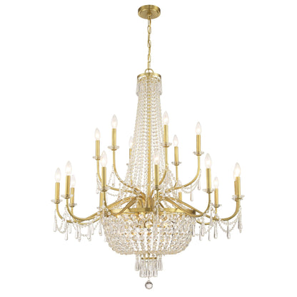 Haywood 40'' Aged Brass Chandelier Gold 40"W x 46"H x 40"D