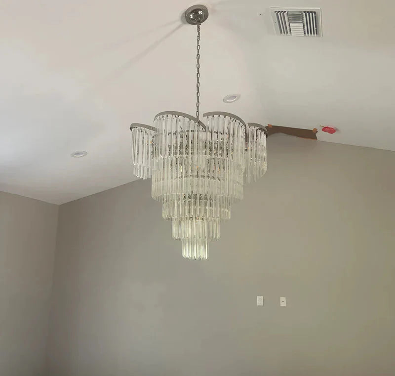 Twin Palms Round Crystal Chandelier