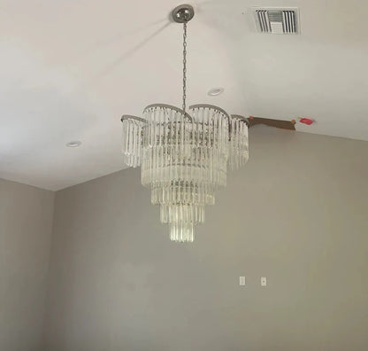 Twin Palms Round Crystal Chandelier