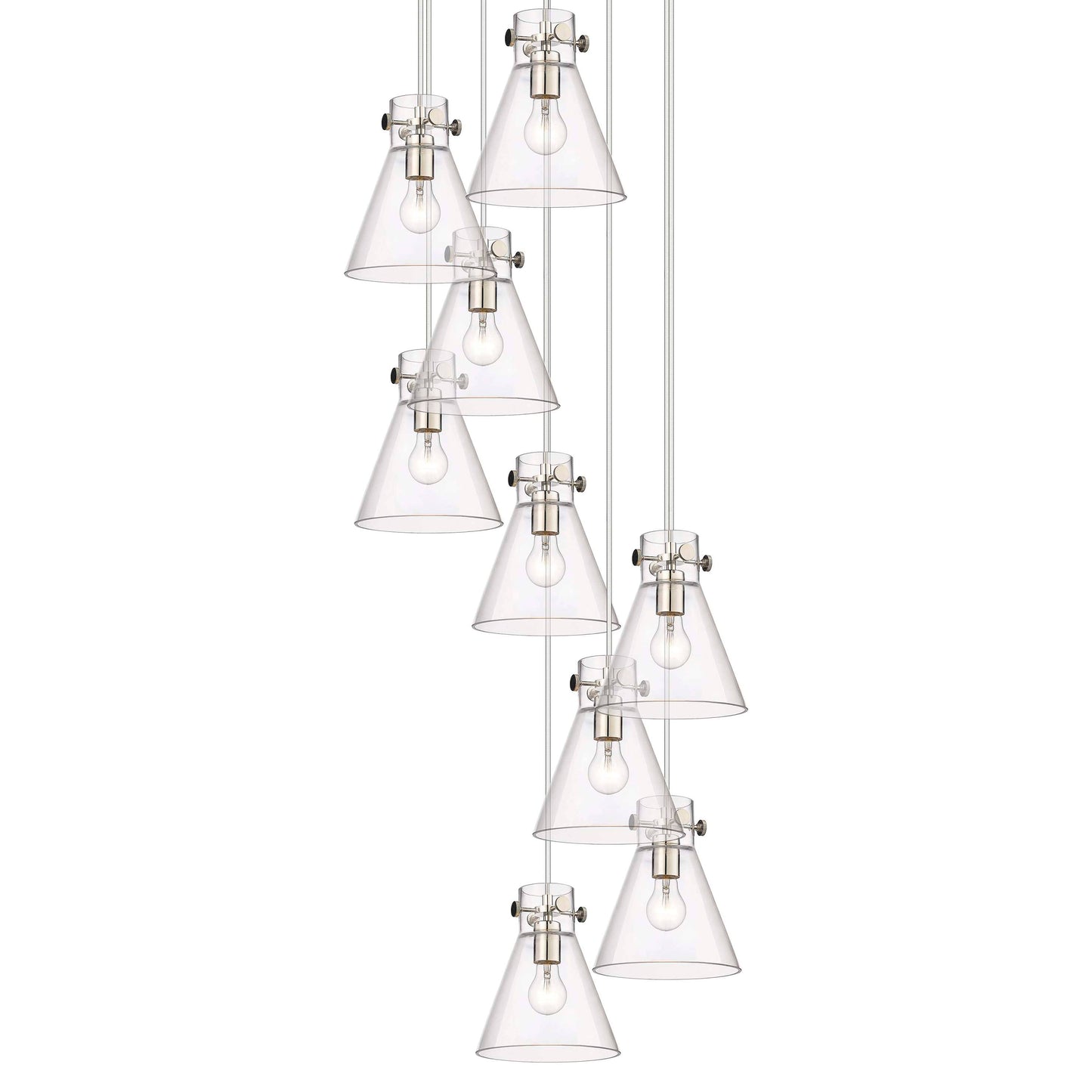 Newton Cone 9 Light 23" Wide Multi Light Pendant