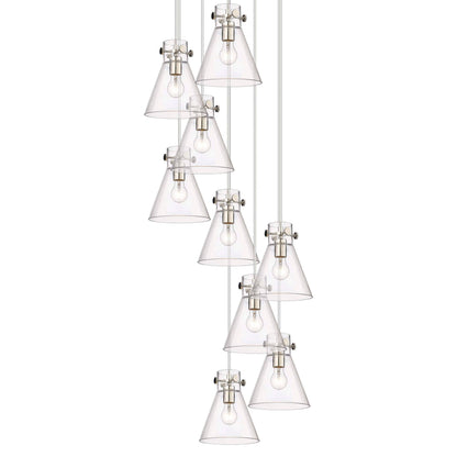 Newton Cone 9 Light 23" Wide Multi Light Pendant