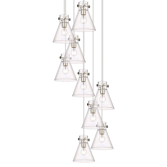 Newton Cone 9 Light 23" Wide Multi Light Pendant