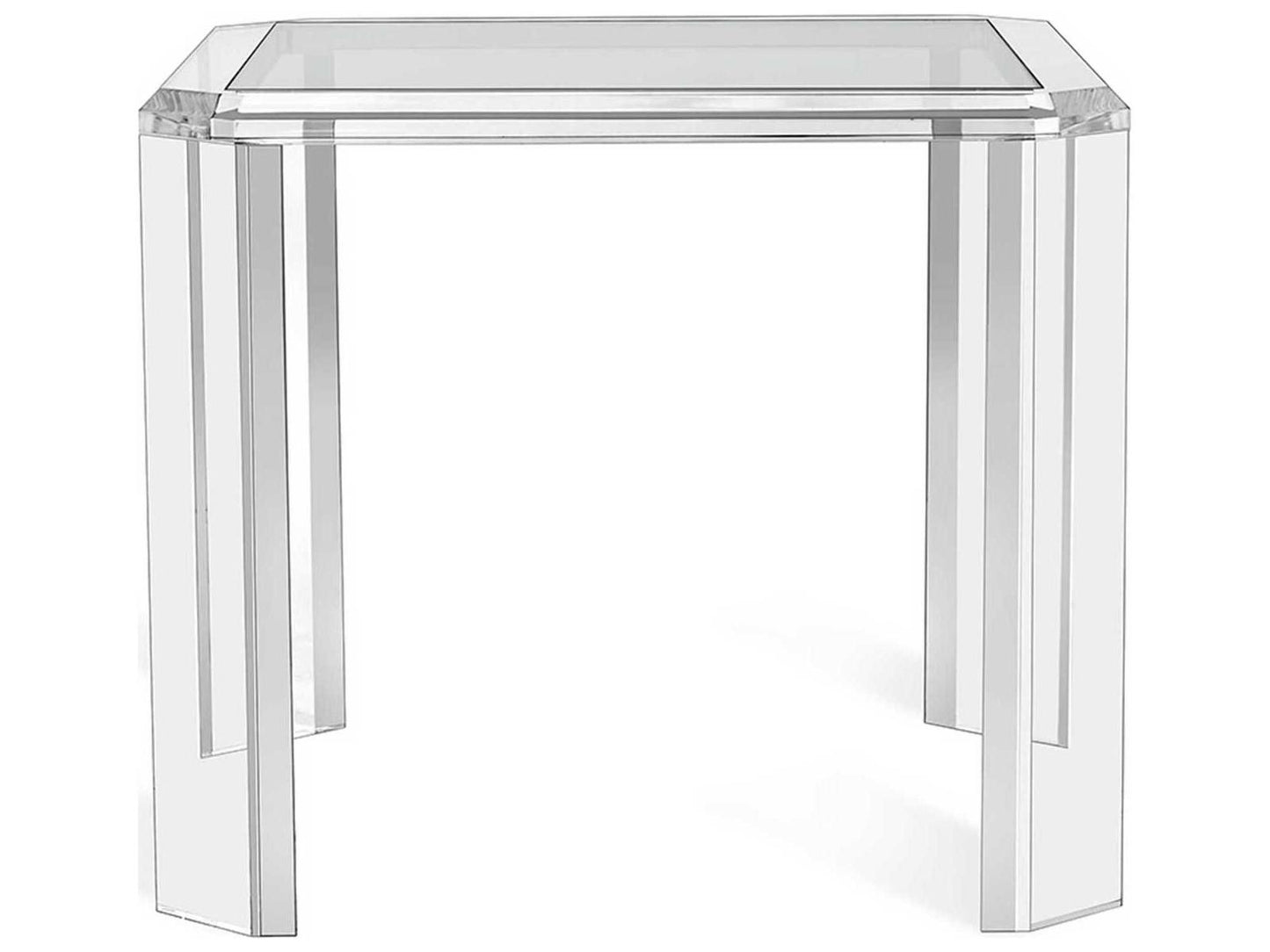 Alden Square Glass Clear End Table