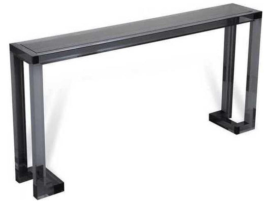 Ava Rectangular Smoke Glass Console Table